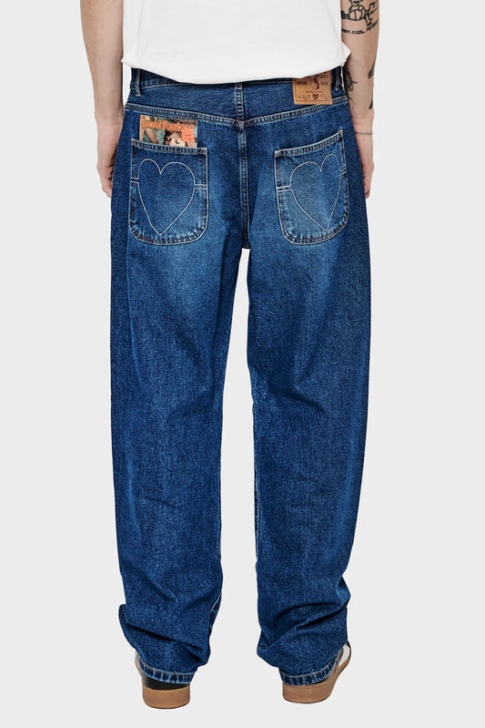 meskie#@Spodnie BACK POCKET PLEASURES granatowe