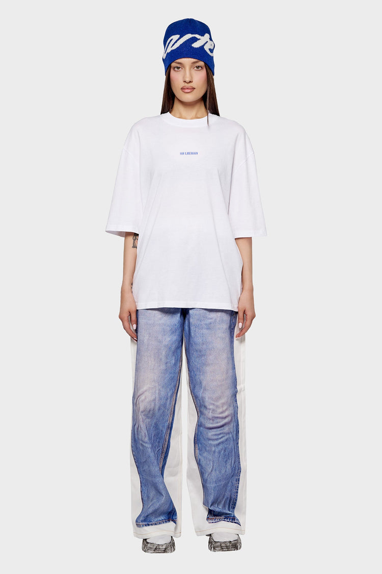 damskie#@Koszulka MONOGRAM OVERSIZED TEE biała