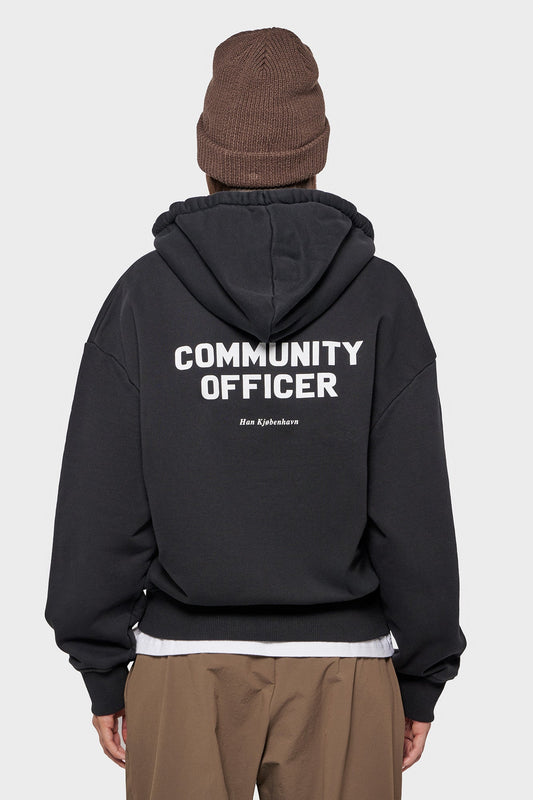 damskie#@Bluza OFFICER PRINTED HOODIE czarna