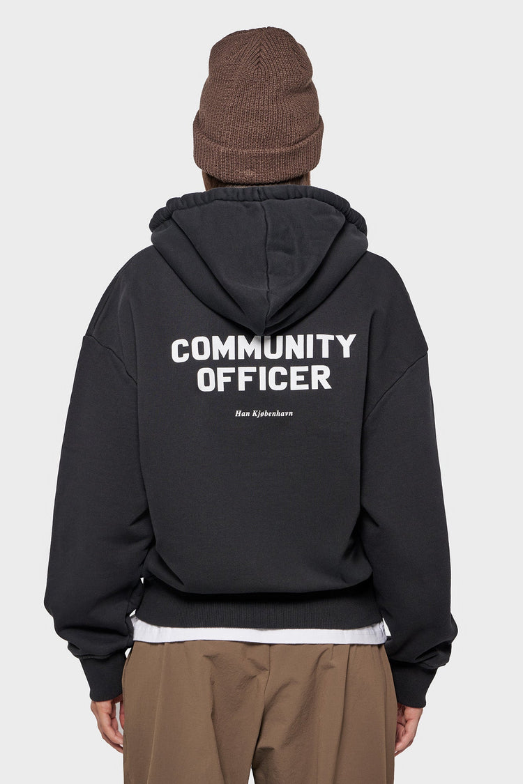 damskie#@Bluza OFFICER PRINTED HOODIE czarna