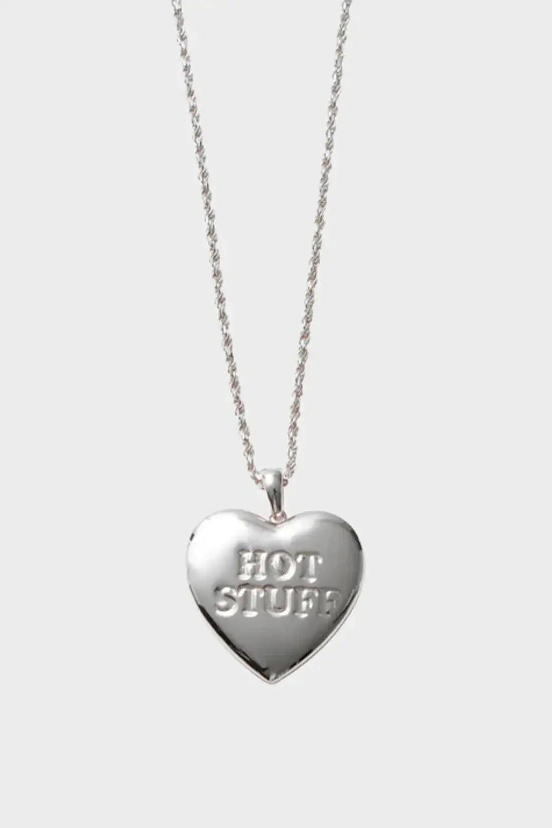 HELLO, HOT STUFF silver necklace