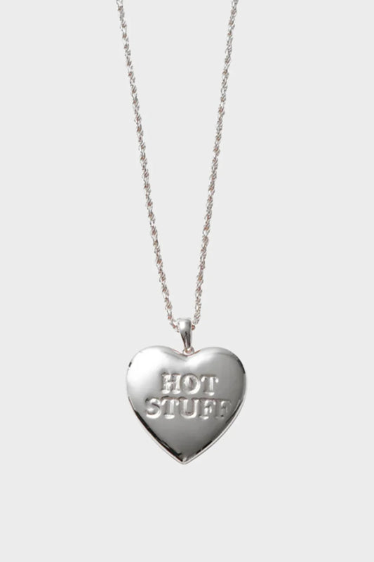 HELLO, HOT STUFF silver necklace