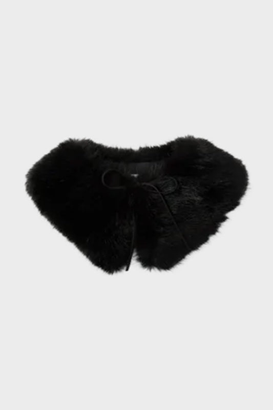 Szalik FAUX FUR PILLOW SCARF czarny