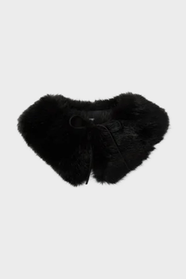 Szalik FAUX FUR PILLOW SCARF czarny