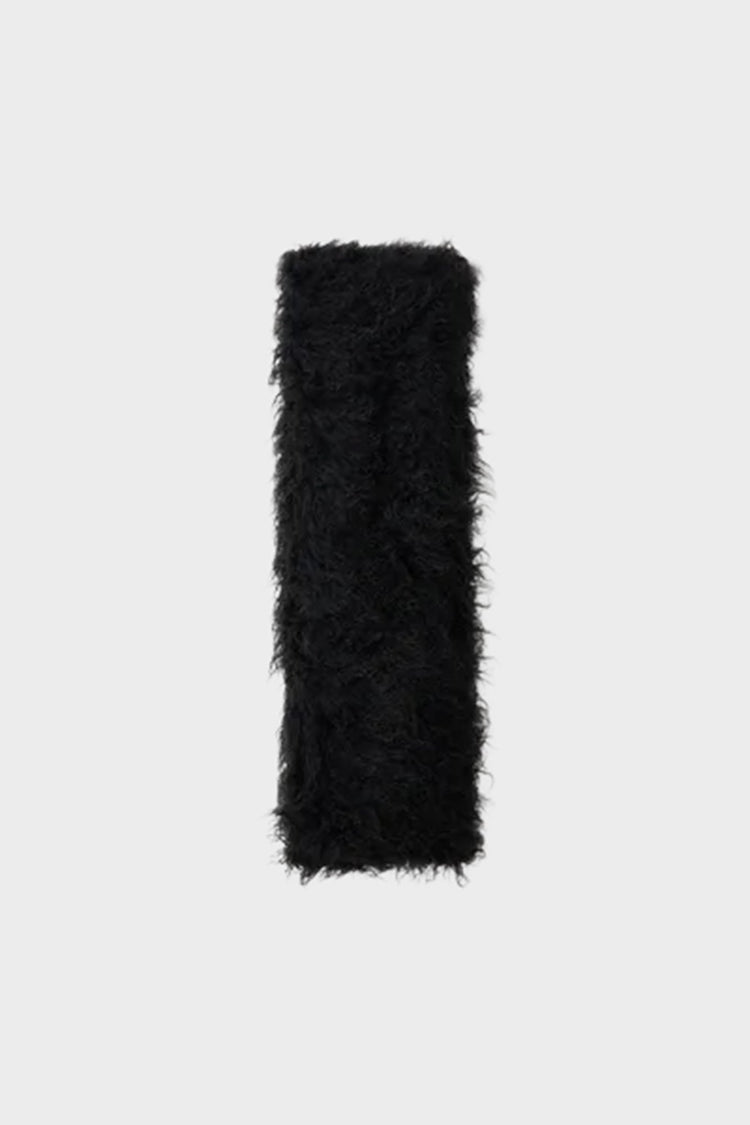 Szalik FAUX FUR PILLOW SCARF czarny