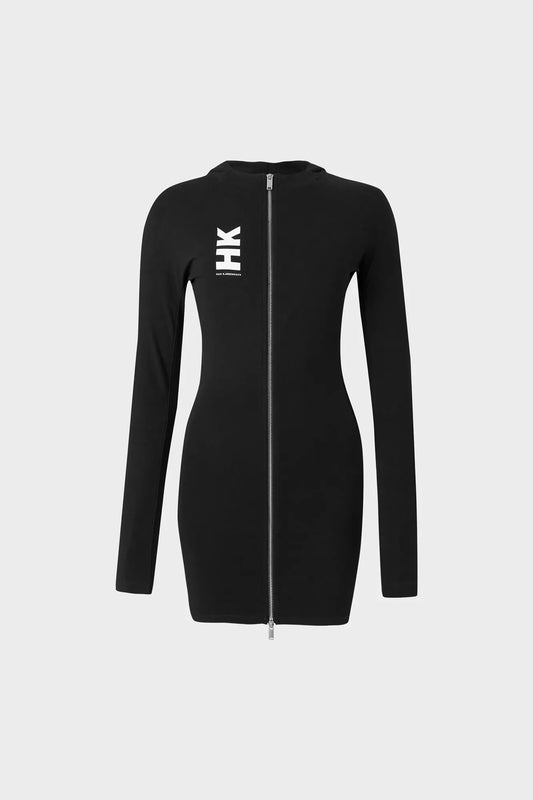Sukienka LOGO ZIPPED DRESS сzarna