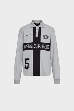 Longsleeve DISTRIKT POLO LS szare