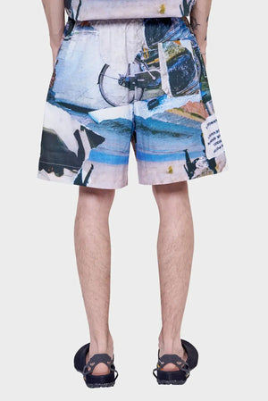 meskie#@Szorty WORK SHORTS MEMORY lane print