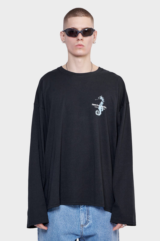 meskie#@Longsleeve SEAHORSE LONGSLEEVE czarny