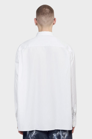 meskie#@Koszula OVERSIZE SHIRT E PATCH biała