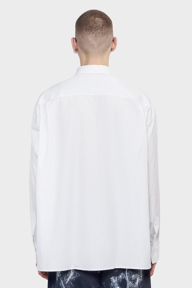 meskie#@Koszula OVERSIZE SHIRT E PATCH biała