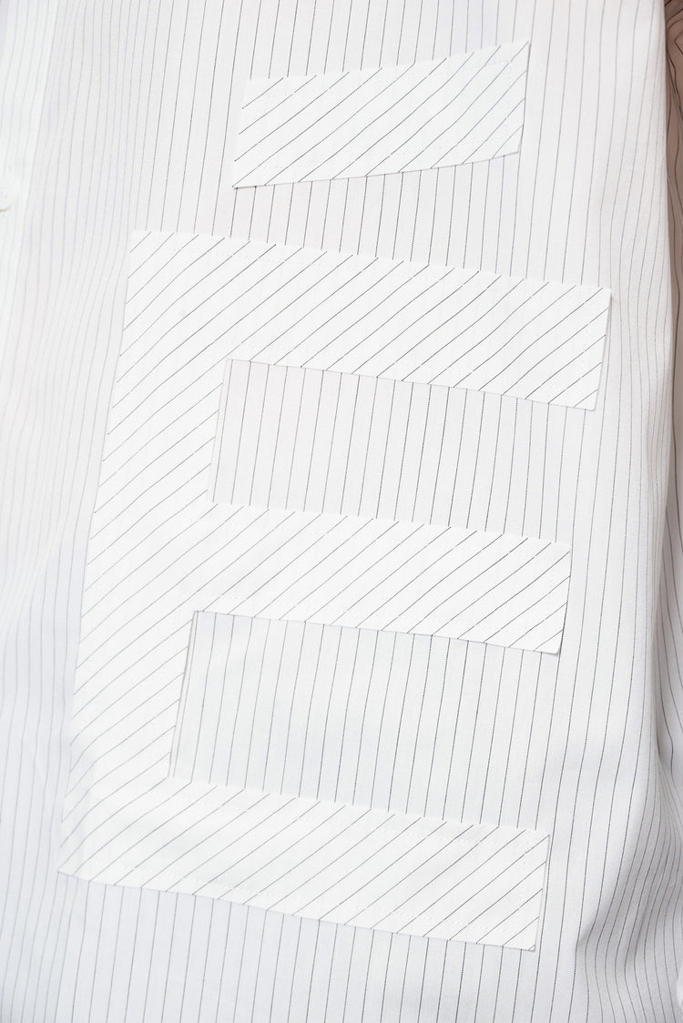 Koszula OVERSIZE SHIRT E PATCH biała