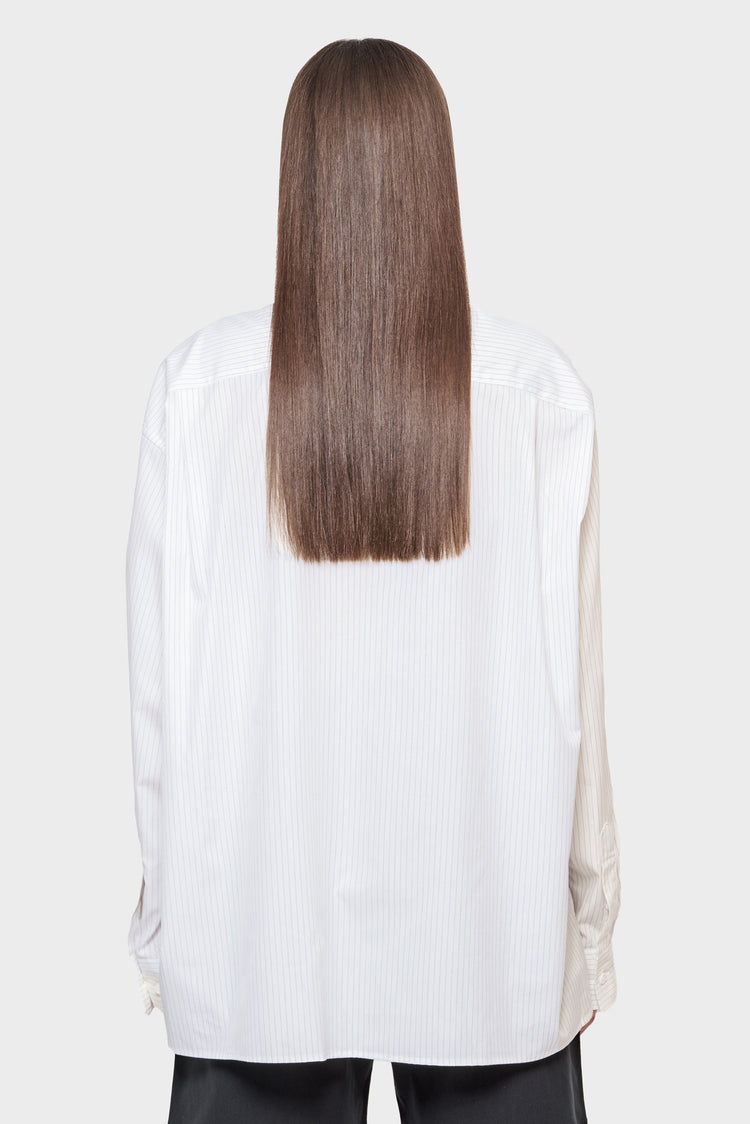 damskie#@Koszula OVERSIZE SHIRT E PATCH biała