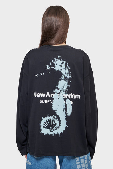 damskie#@Longsleeve SEAHORSE LONGSLEEVE czarny