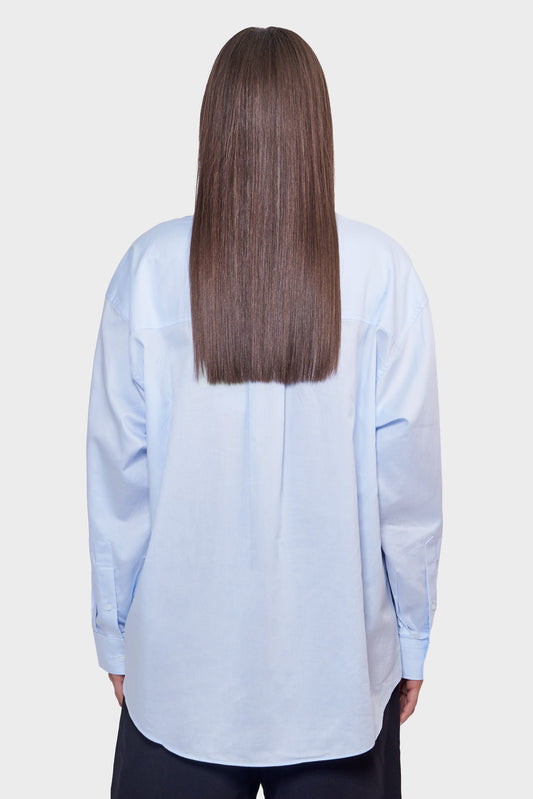 FLUID SHIRT LOGO/JAQUARD blue shirt