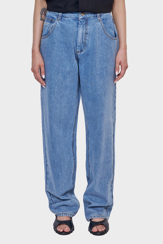 damskie#@Spodnie 252 DENIM/STONE WASH granatowe