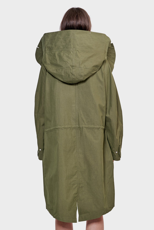 damskie#@Kurtka PARKA CENTER zielona