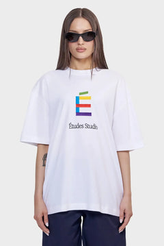 Koszulka RELAX T-SHIRT RAINBOW E biała