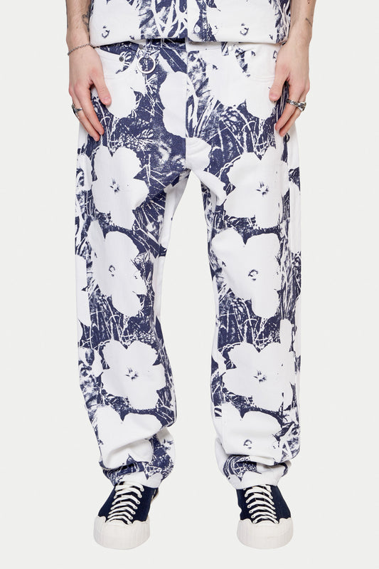 meskie#@Spodnie ANDY WARHOL RELAX JEANS białe