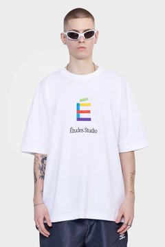 Koszulka RELAX T-SHIRT RAINBOW E biała