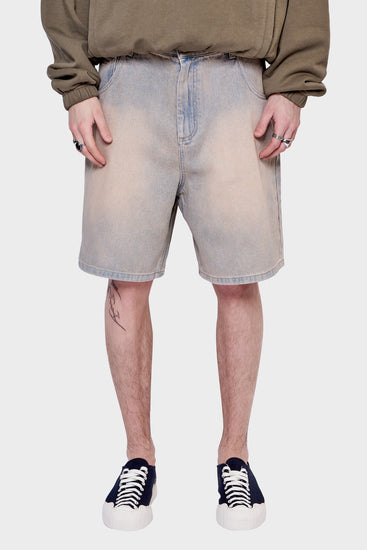 meskie#@Szorty DENIM SHORTS piaskowe