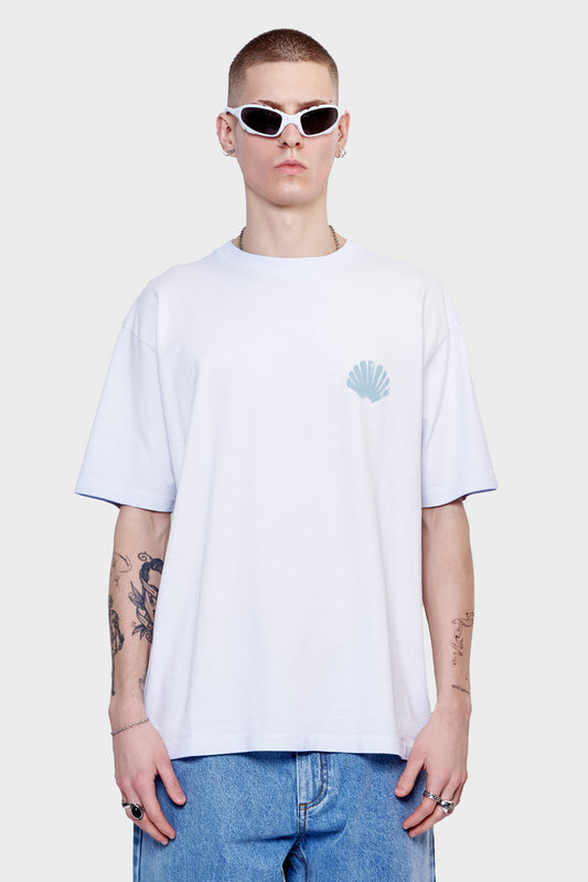 SPRAYED LOGO TEE blue