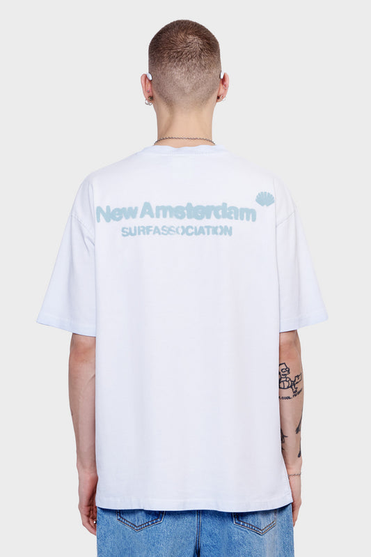 SPRAYED LOGO TEE blue