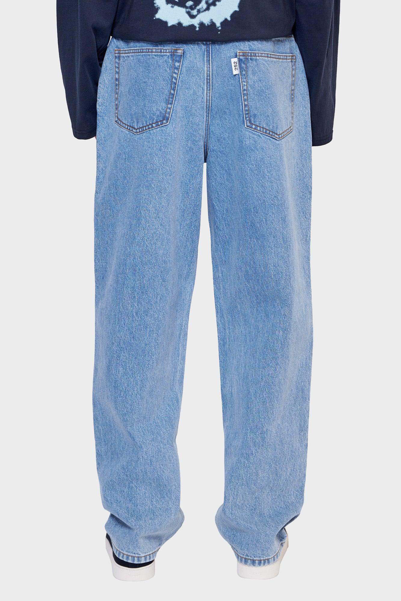 meskie#@Spodnie 252 DENIM/STONE WASH granatowe