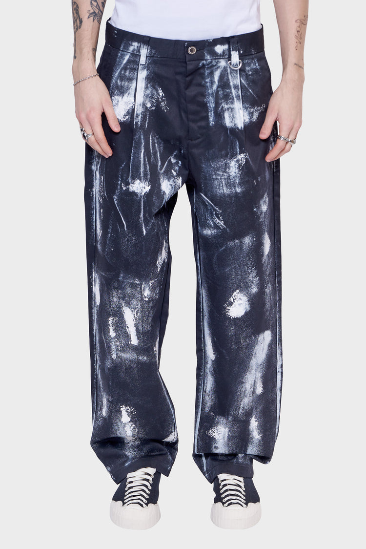 Spodnie REWORKED TROUSER/PAINTED print