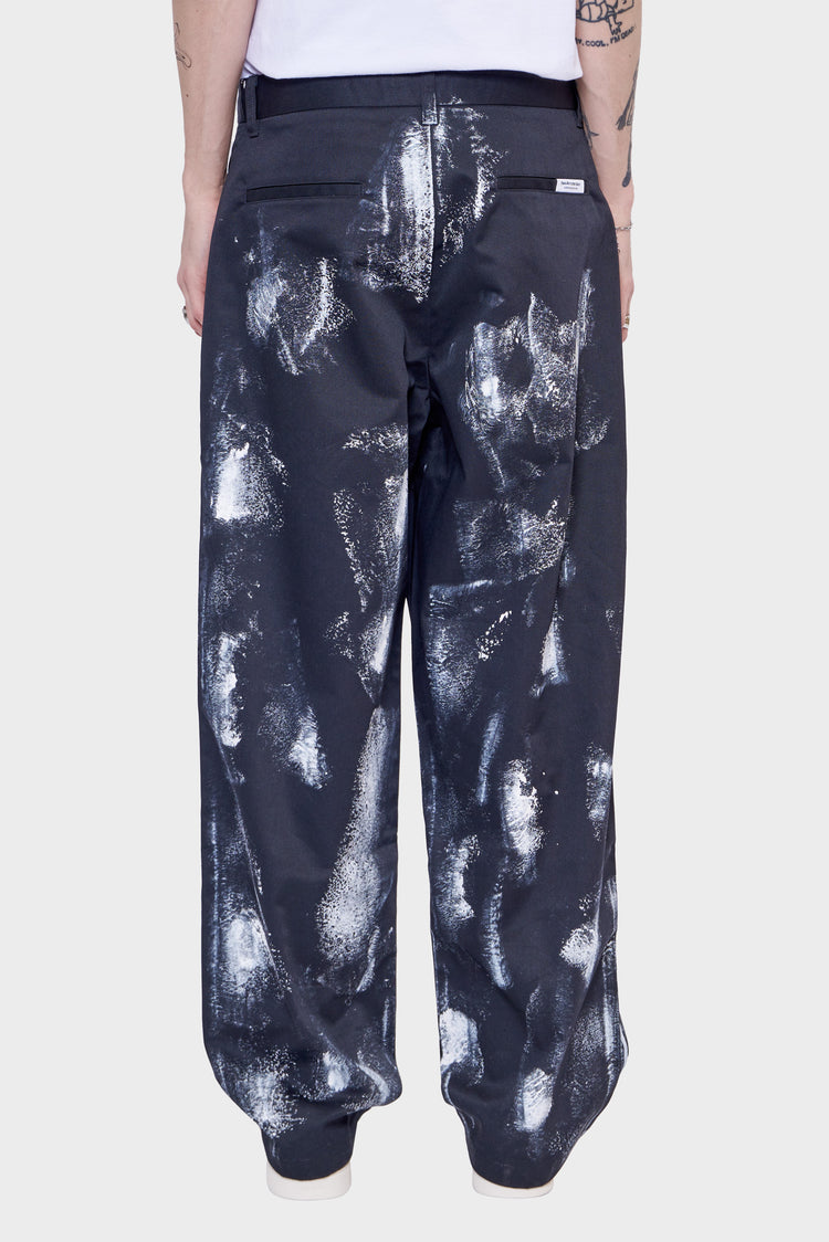 Spodnie REWORKED TROUSER/PAINTED print