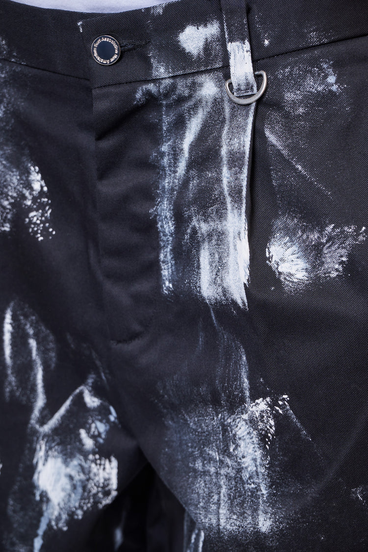 Spodnie REWORKED TROUSER/PAINTED print