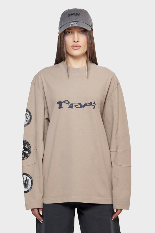 damskie#@Longsleeve DIVISION beżowy