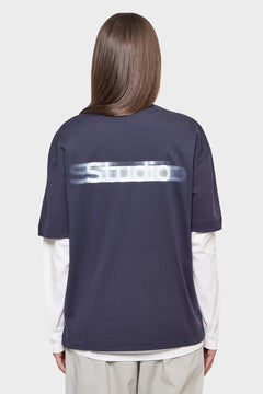 Koszulka RELAX TEE ETUDES BLUR granatowa