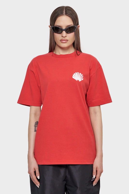 damskie#@Koszulka SPRAYED LOGO TEE czerwona