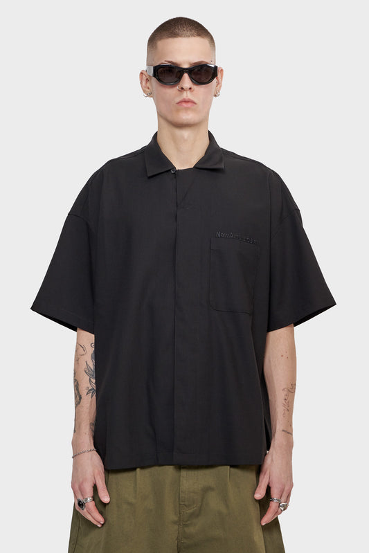 meskie#@Koszula WIJK SHIRT COOL WOOL czarna