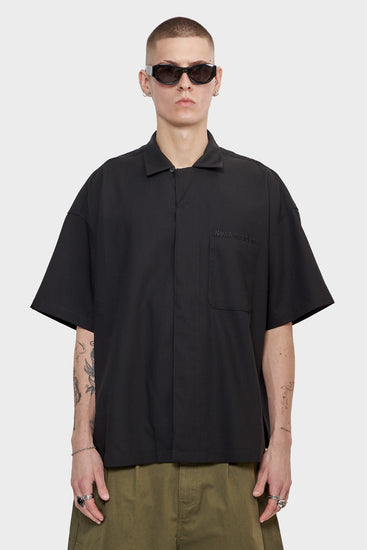 meskie#@Koszula WIJK SHIRT COOL WOOL czarna