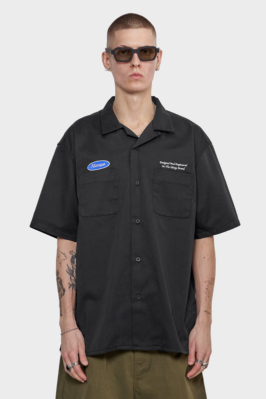 meskie#@Koszula EMBROIDERED czarna