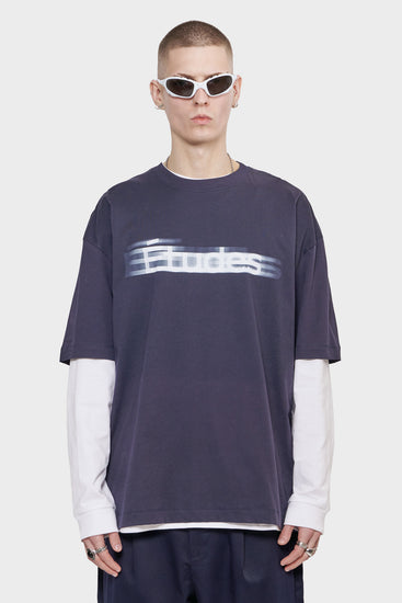 meskie#@Koszulka RELAX TEE ETUDES BLUR granatowa