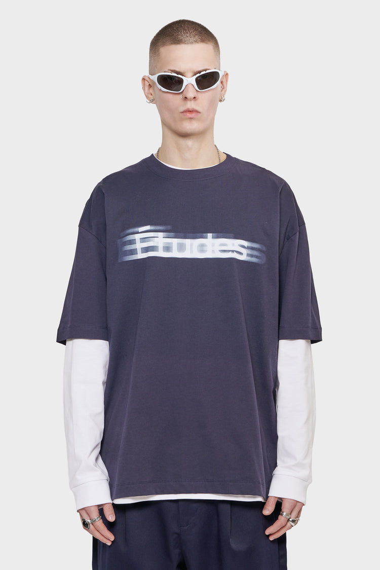 meskie#@Koszulka RELAX TEE ETUDES BLUR granatowa
