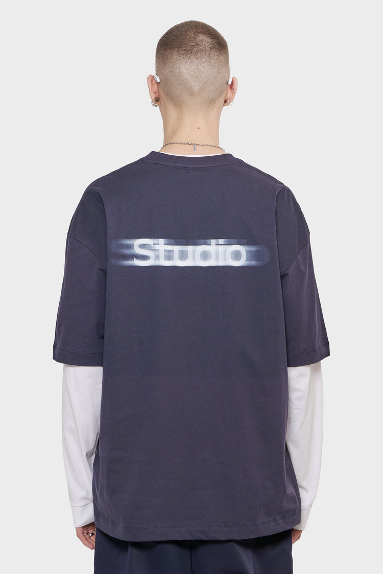 meskie#@Koszulka RELAX TEE ETUDES BLUR granatowa