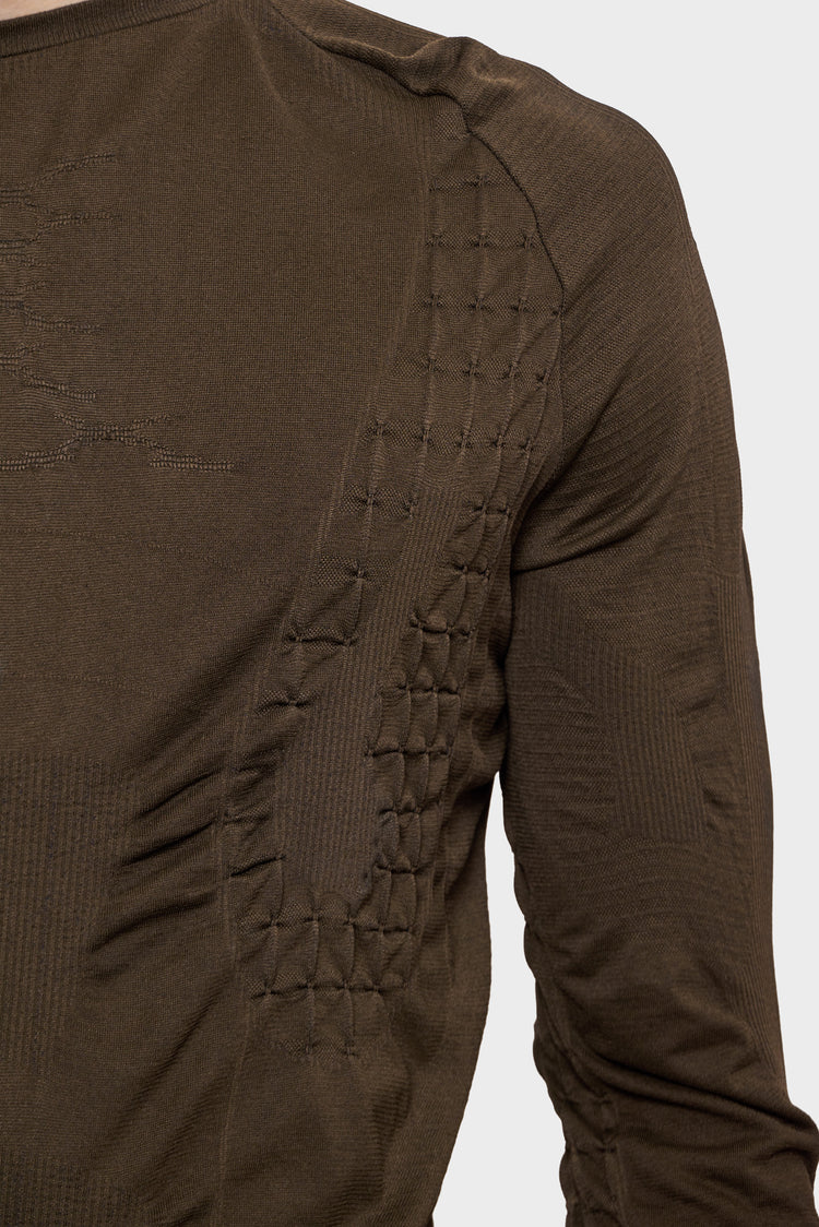 Bluza 3D KNIT brązowa
