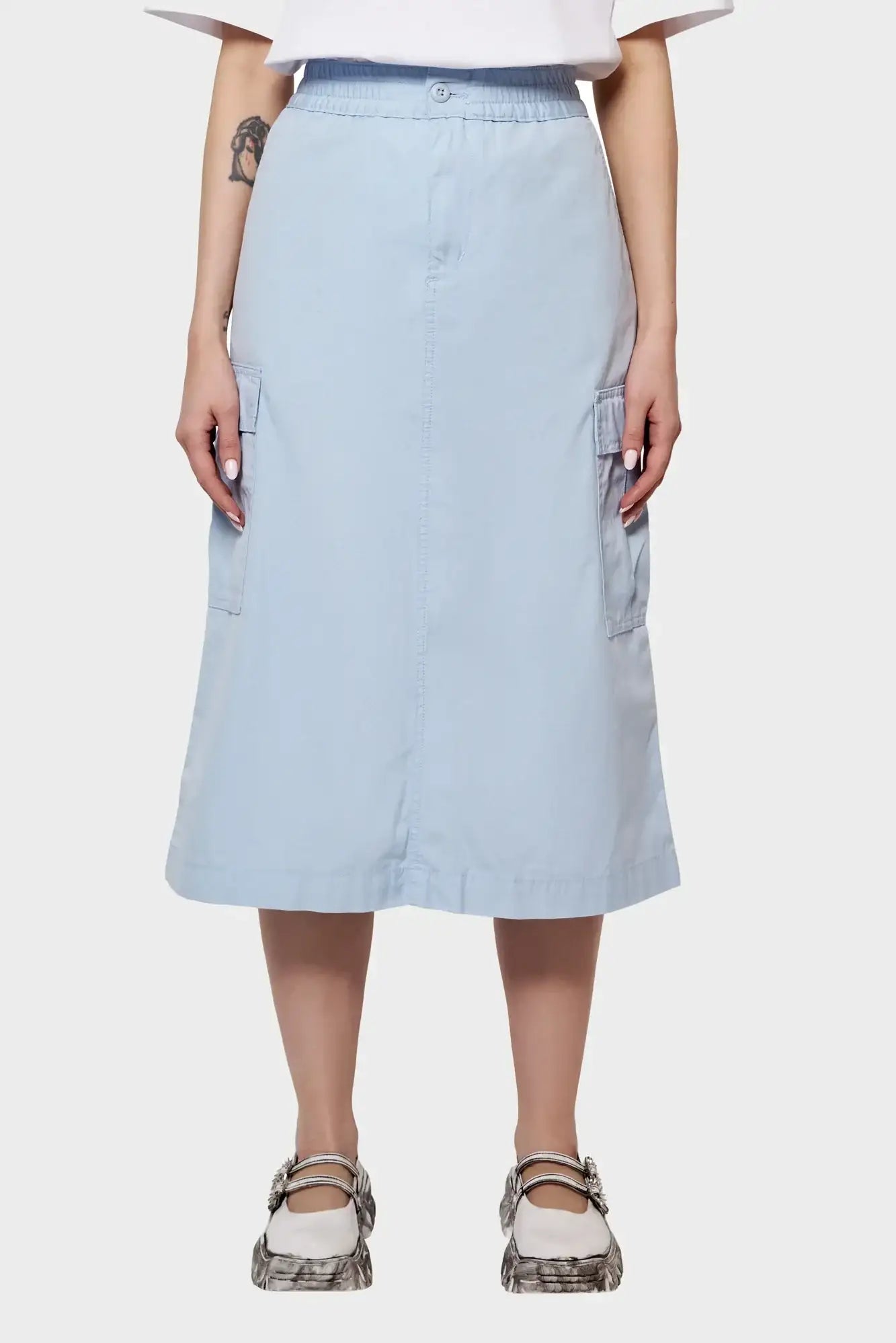 W' JET CARGO skirt light blue
