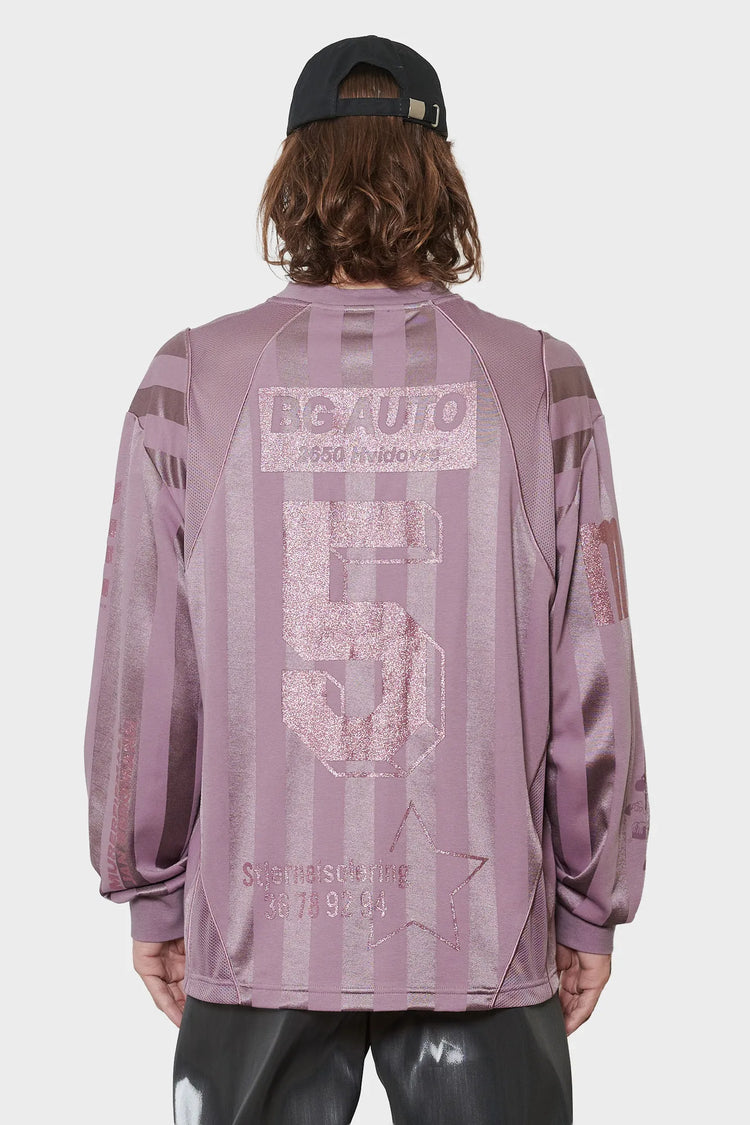 Longsleeve FOOTBALL MESH purpurowy