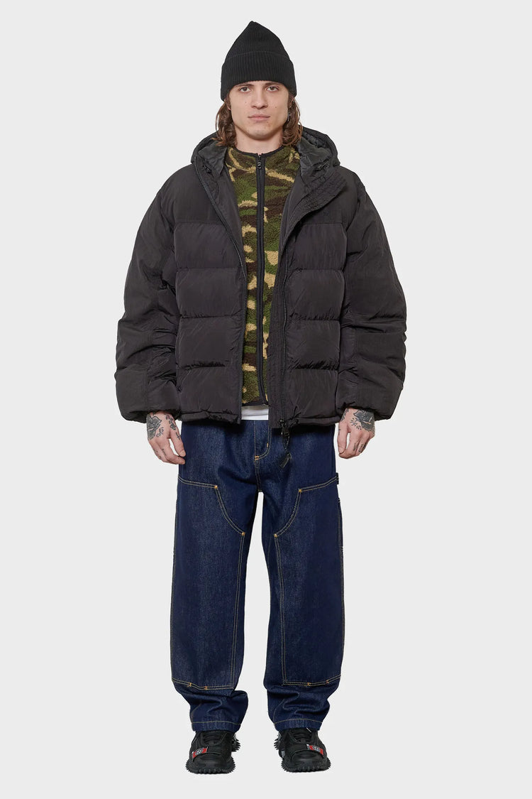 Kurtka HOODED PUFFER JACKET czarna