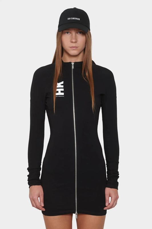 Sukienka LOGO ZIPPED DRESS сzarna