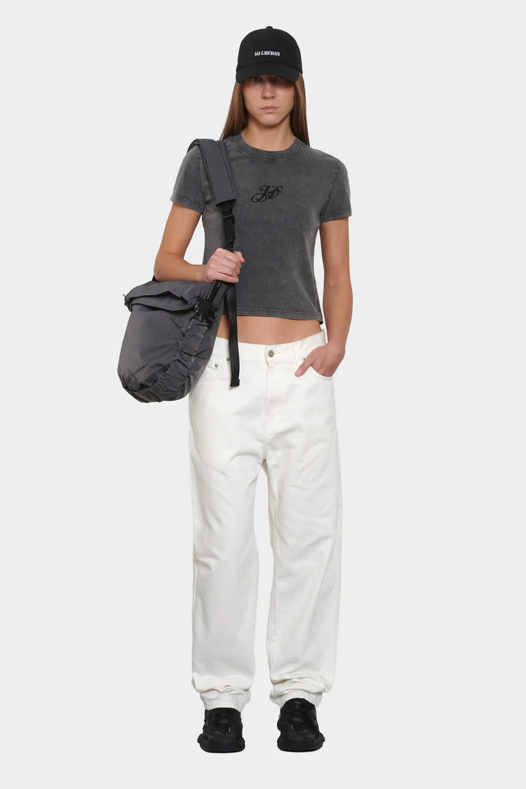 Koszulka MONOGRAM SLIM TEE ciemnoszara