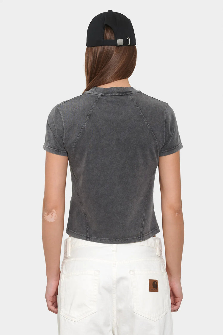 Koszulka MONOGRAM SLIM TEE ciemnoszara