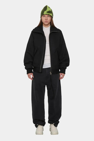 damskie#@Kurtka WOOL BOMBER czarna