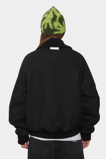 damskie#@Kurtka WOOL BOMBER czarna