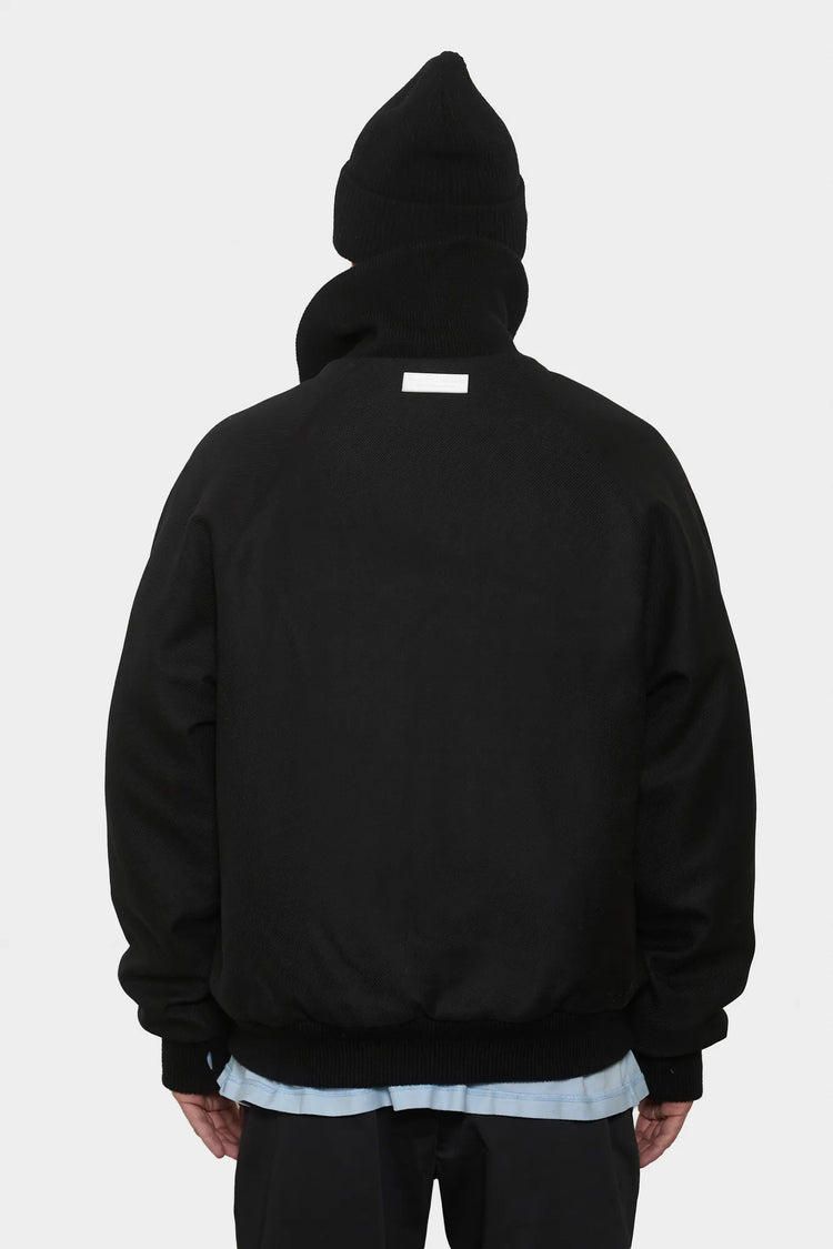 meskie#@Kurtka WOOL BOMBER czarna